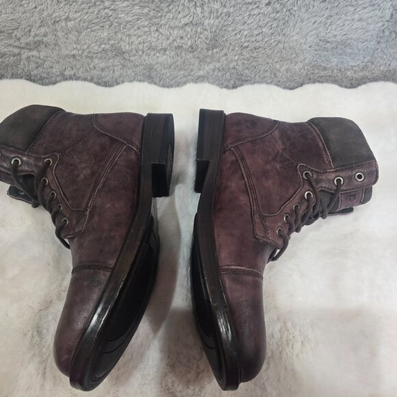 Roan by Bed Stu Lecture Boots Distressed Leather Burgundy Men's Size 10 NEW - Picture 8 of 9